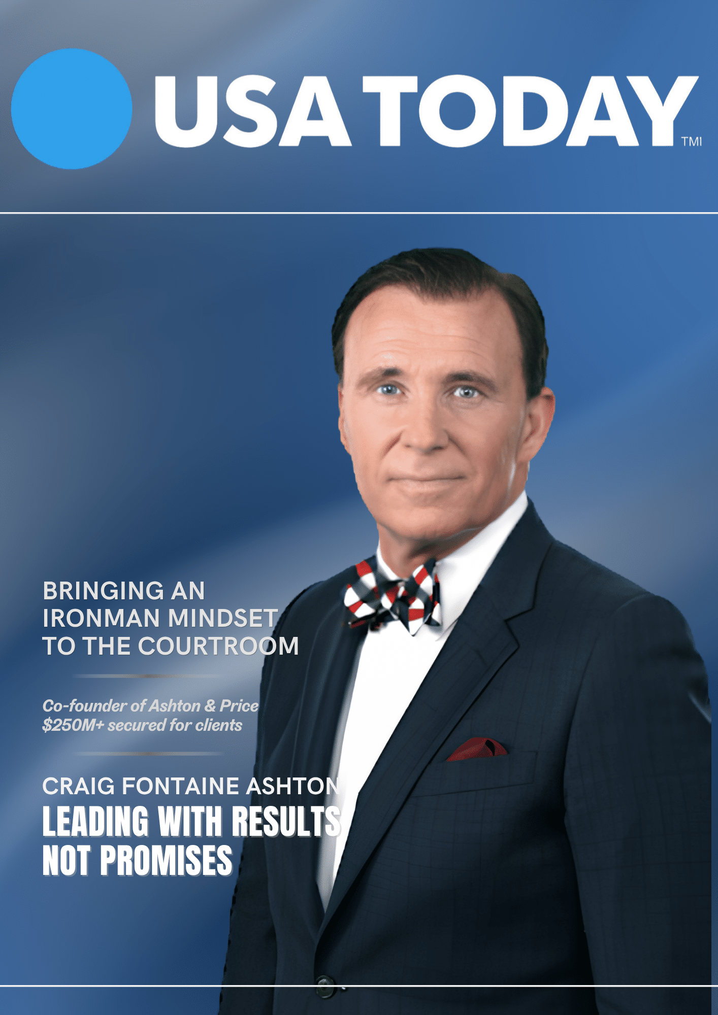 Craig Fontaine Ashton, Northern California personal injury attorney and co-founder of Ashton & Price, LLP, featured in USA Today for legal excellence