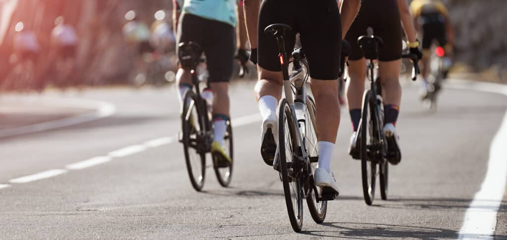 California roads are shared by drivers and cyclists, and large groups of riders can require drivers to take extra care when passing. A group of cyclists may occupy more of the roadway than a single rider, and individual cyclists may need to adjust their position to avoid hazards, communicate with other riders, or prepare for a turn.